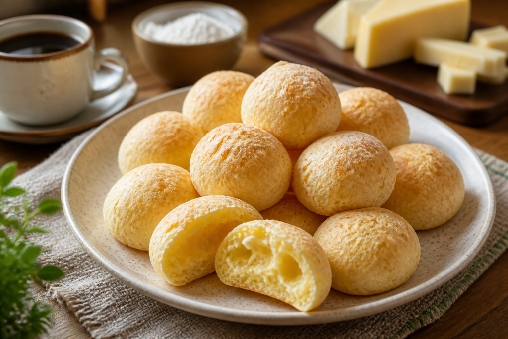 Pão de queijo na air fryer crocante por fora e macio por dentro